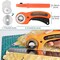 Rotary Cutter Set, Rotary Cutter for Fabric, 40 Pcs Fabric Cutter Wheel Kit, with A4 Gridded Cutting Mat, 1 Craft Knife, Steel Rule, 2 Different Models Exacto Knifefor Sewing, Quilting, Crafts Fabric